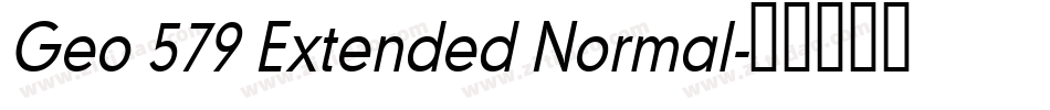 Geo 579 Extended Normal字体转换